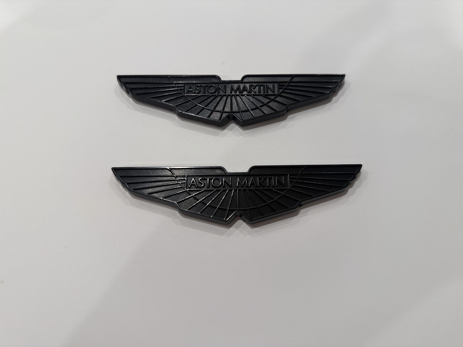 Aston Martin DB9 V8 V12 Vantage Hood/Boot Black Badge Set 120mm 4.75 Inches