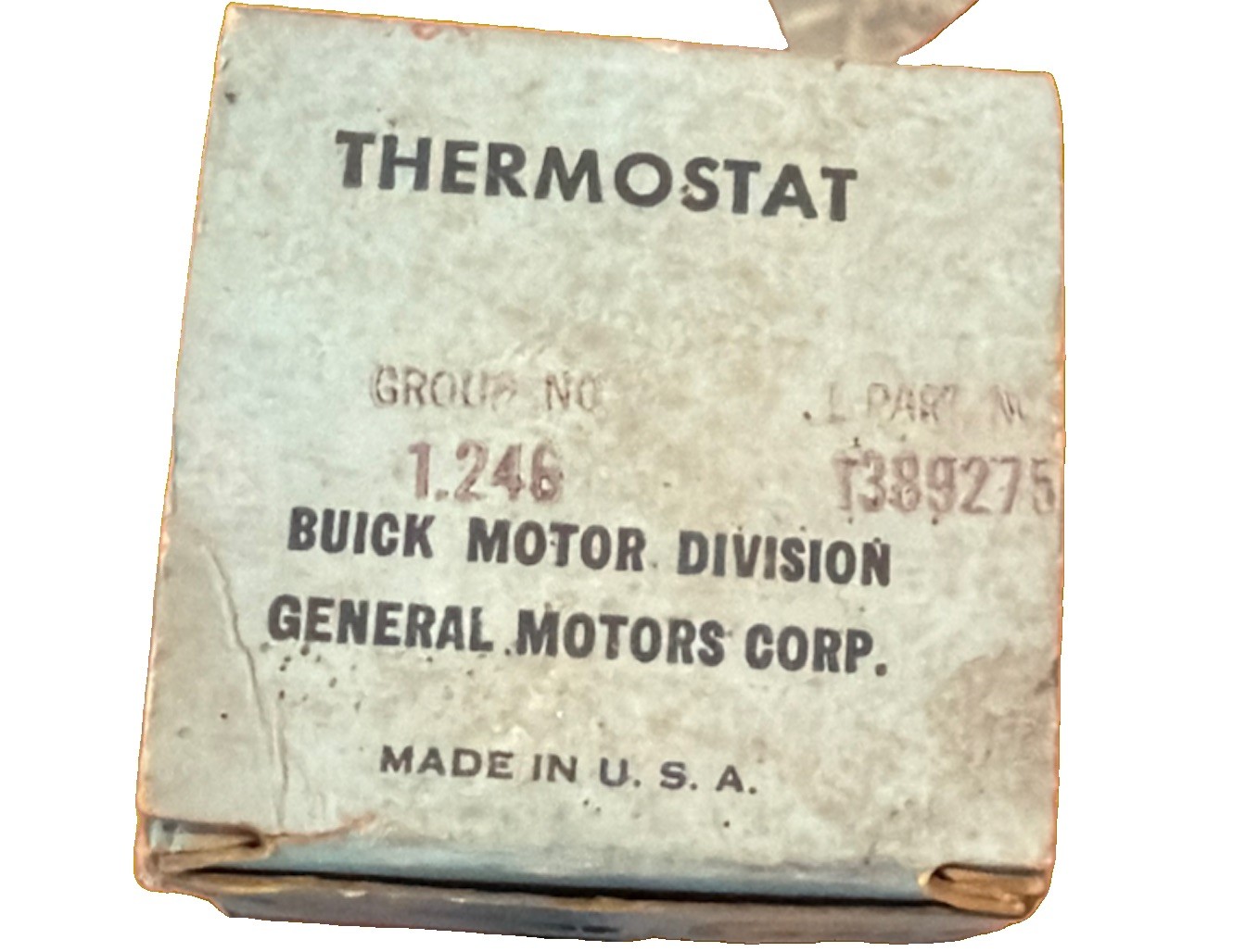 Genuine GM OEM NOS Engine Coolant Thermostat 1389275 NEW IN BOX