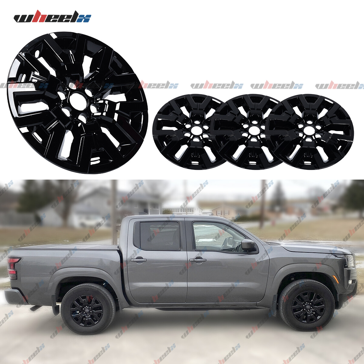 4pcs Fits Nissan Frontier SV 2022-2024 Black 17\