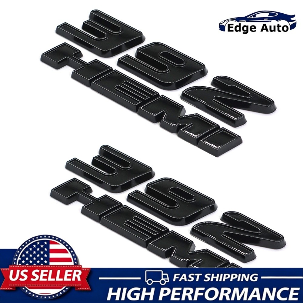 2PCS For 392 HEMI Left Right Badge Side Fender Emblem Set Gloss Black 3D Sticker