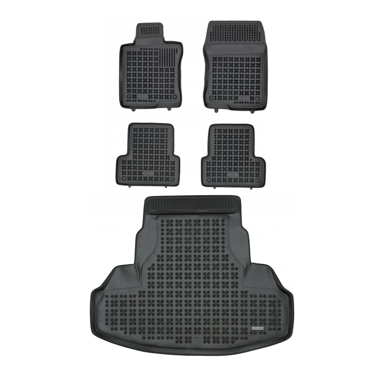 Rezaw-Plast Rubber Floor Mats for Acura TSX Sedan 2009-2014 Cargo Mat No Trim