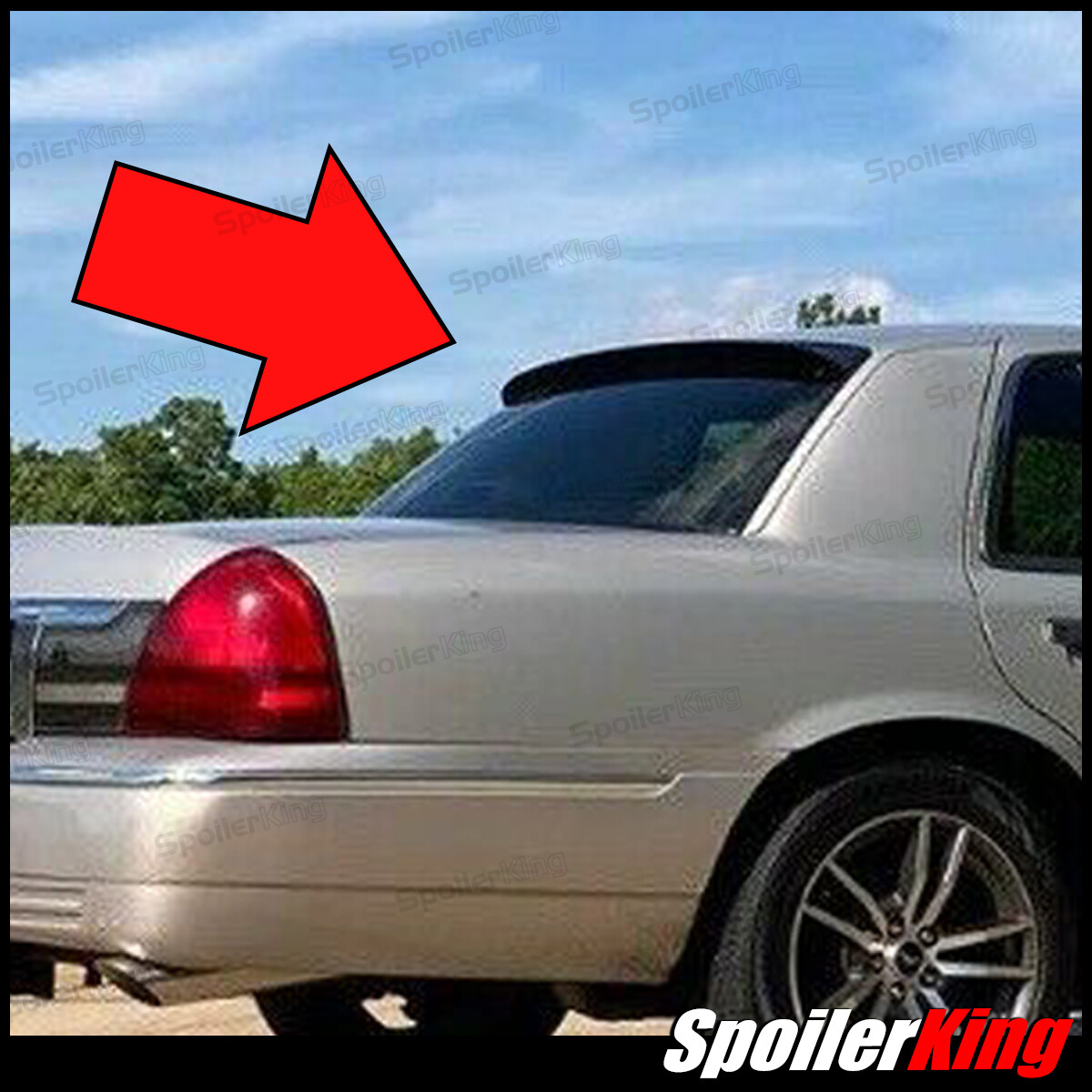 Rear Roof spoiler wing UNPAINTED (Fits: Ford Crown Victoria 1997-2012) 380R