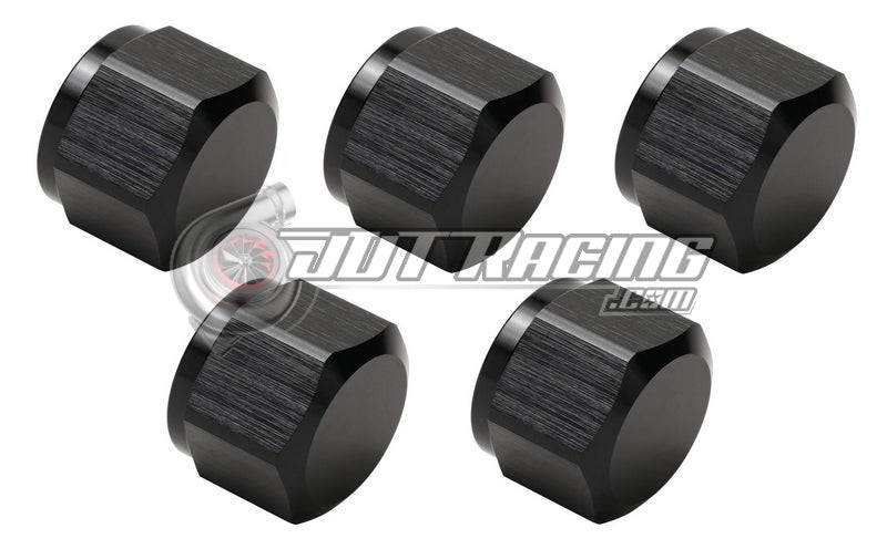 AN16 16AN Flare Cap with Internal O-Ring ORB Black Aluminum High Quality (Qty 5)