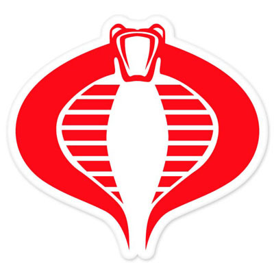 G.I. JOE Cobra Commander Vynil Car Sticker Decal - Select Size