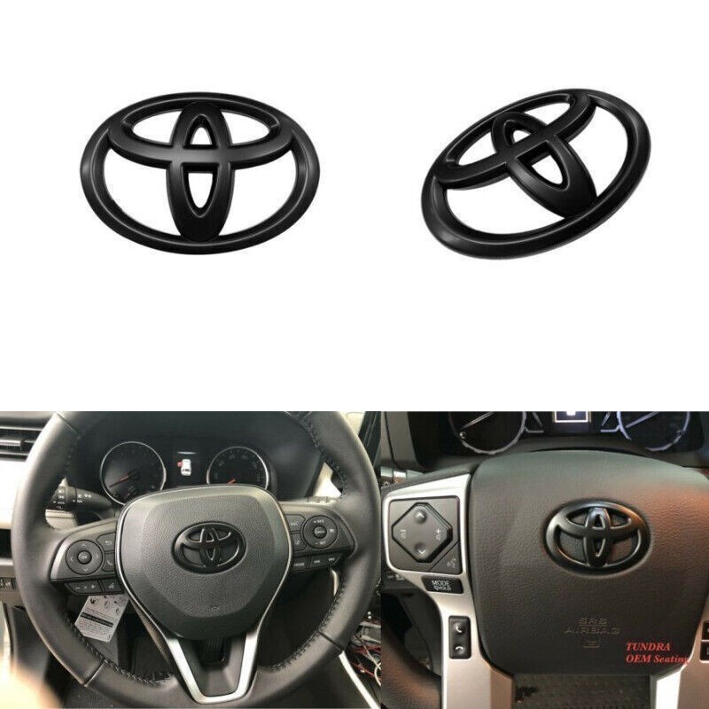 1x 3D BLACKOUT STEERING WHEEL OVERLAY FOR TACOMA TUNDRA COROLLA CAMRY HIGHLANDER