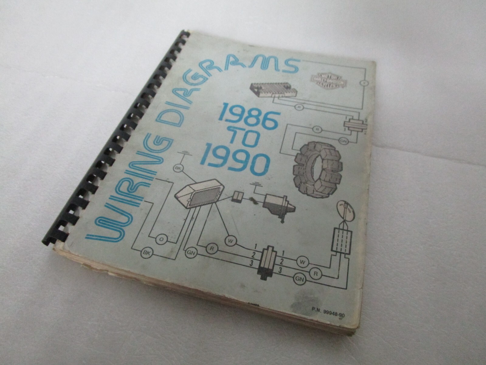 86-90 Harley Davidson ALL MODELS Wiring Diagrams Manual 99948-90