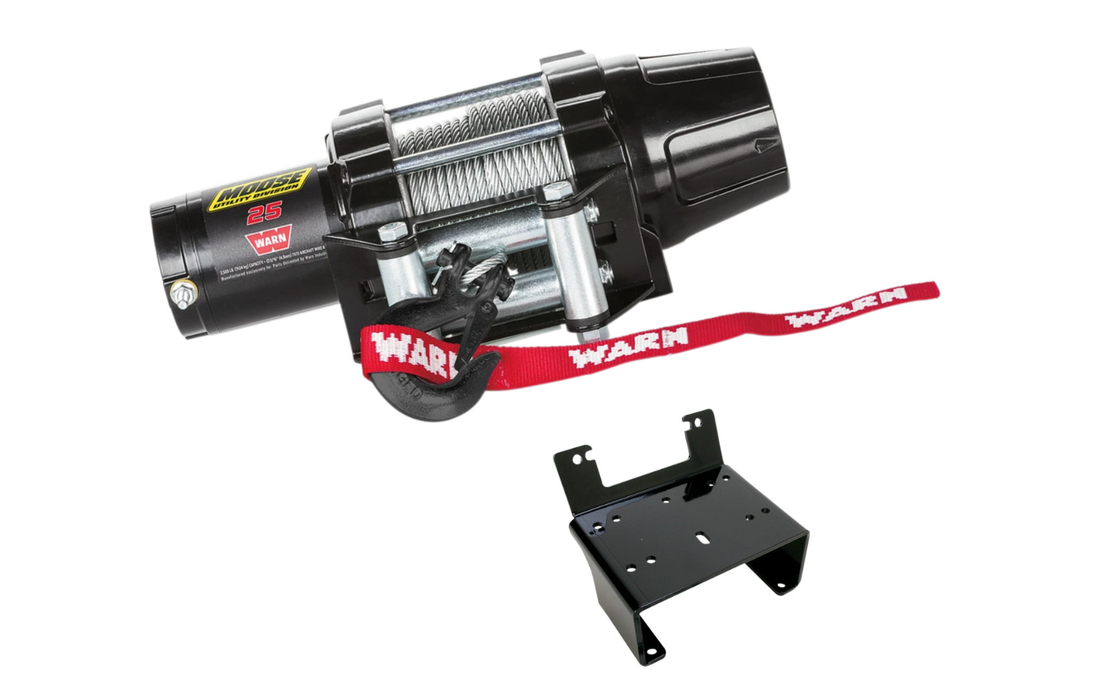 MOOSE 2500LB Wire Rope Winch & Mount Kit 16-25 Kawasaki KRT800 Teryx4