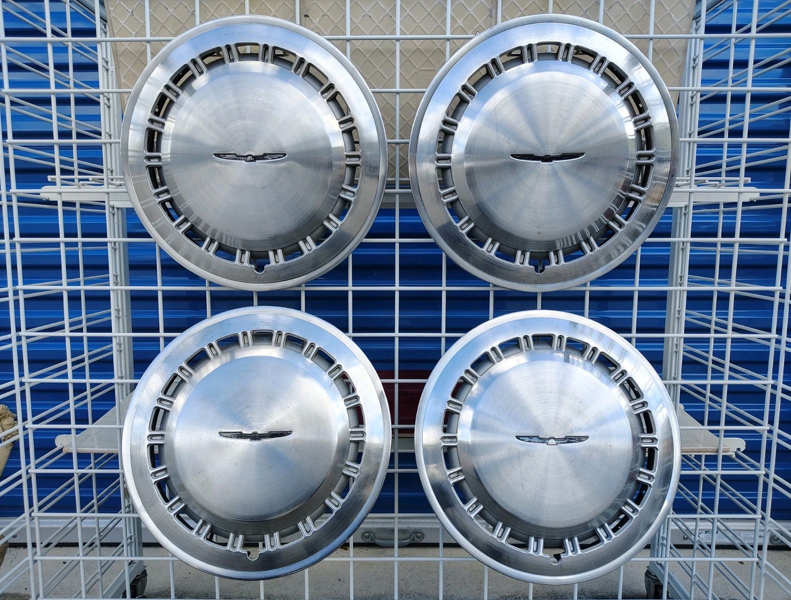 1985-88 Ford Thunderbird T-Bird 14” Hubcaps Set Of (4) Factory OEM Wheel Covers