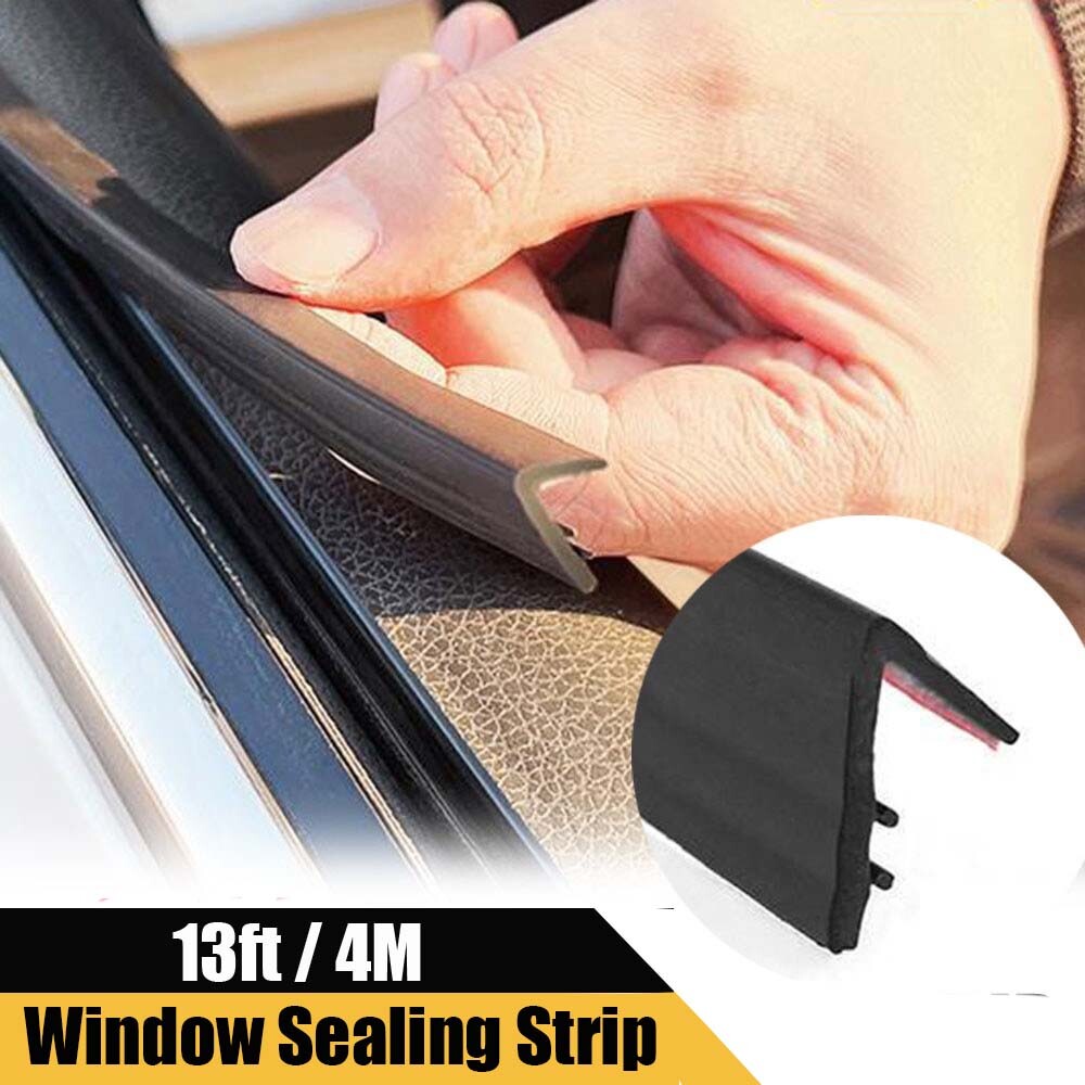 13ft V-Shape For Acura Window Edge Moulding Trim Weatherstrip Seal Strip Rubber