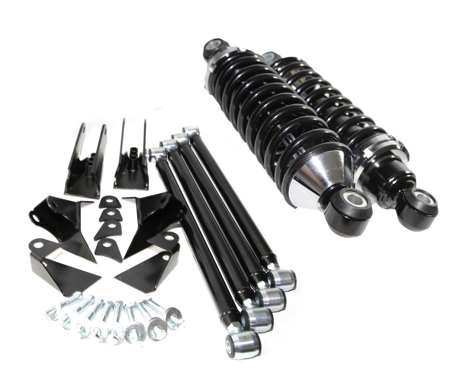 Triangulated 4-Link Rear Suspension w/180 pound Coilover fit 1928-40 Ford Chevy Triangulated 4-Link Rear Suspension w/180 pound Coilover fit 1928-40 Ford Chevy