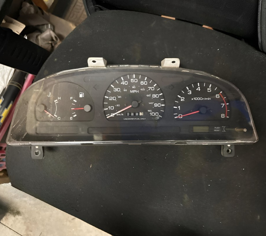 1994-1997 Nissan Pickup Speedometer Tachometer Instrument Cluster Head Only Oem