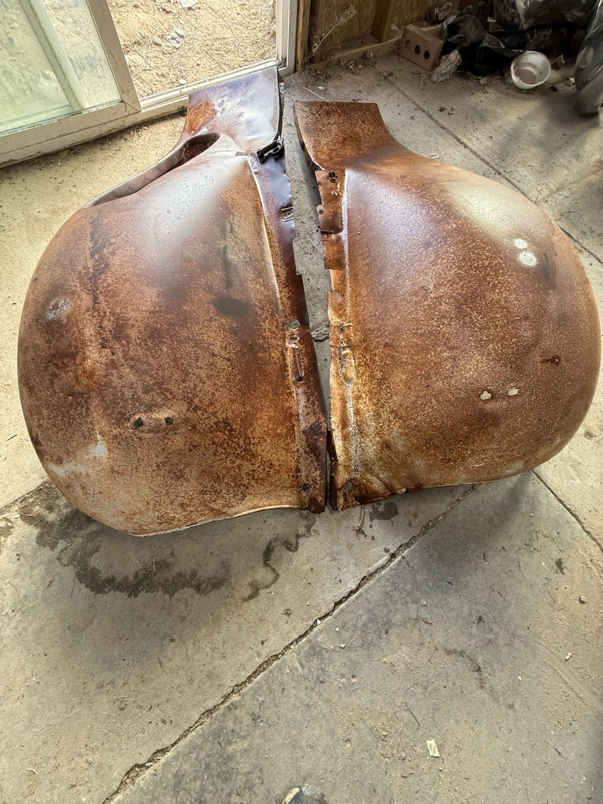 Original 1934 Ford Front Fender Side Mount | Passenger Steel Deluxe Model 40