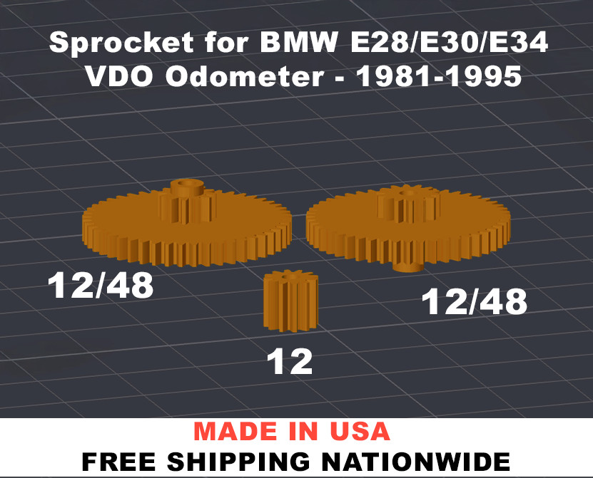 Sprocket Kit BMW E23/E28/E30/E34 Odometer - 1981-1994 BMW VDO 3D Printed Gear Sprocket Kit BMW E23/E28/E30/E34 Odometer - 1981-1994 BMW VDO 3D Printed Gear