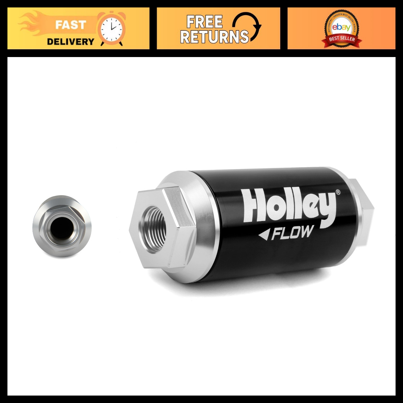 175 GPH High-Performance Billet Fuel Filter for Cars & Trucks - Durable & Reliab
