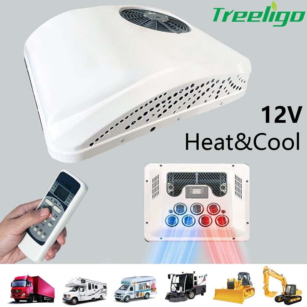 12V RV Rooftop Air Conditioner Cool&Heat AC Kit For Caravan Truck Bus Boat 