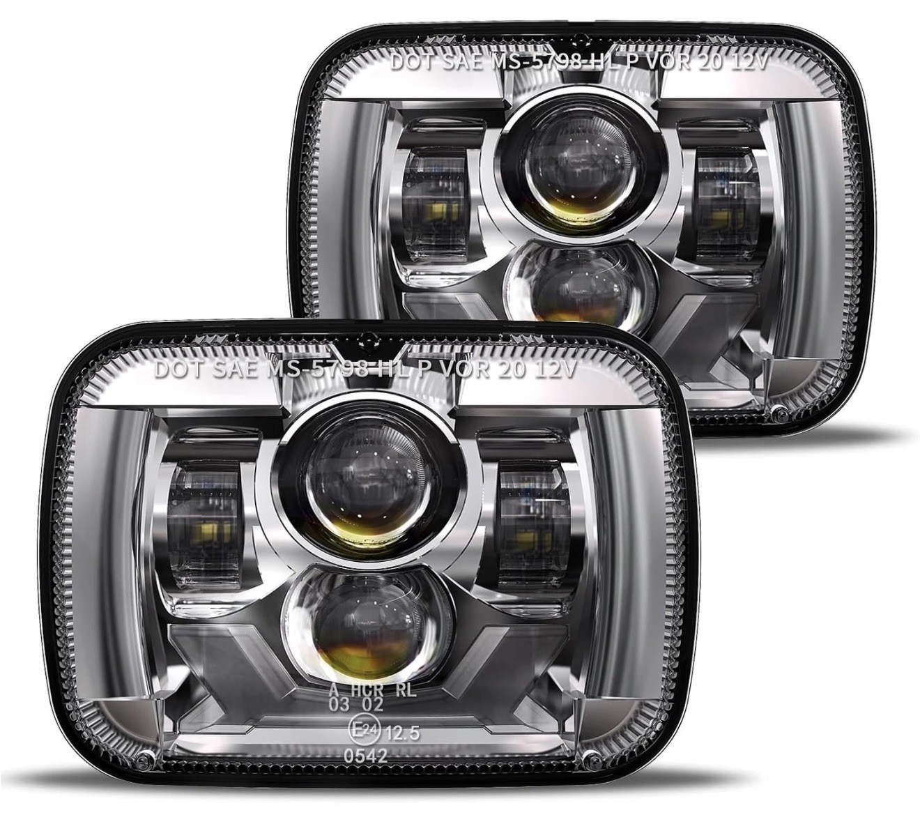 HWSTAR 2022 New 180W 1000% Bright H6054 5x7 7x6 Led Headlights JEEP XJ TJ YJ