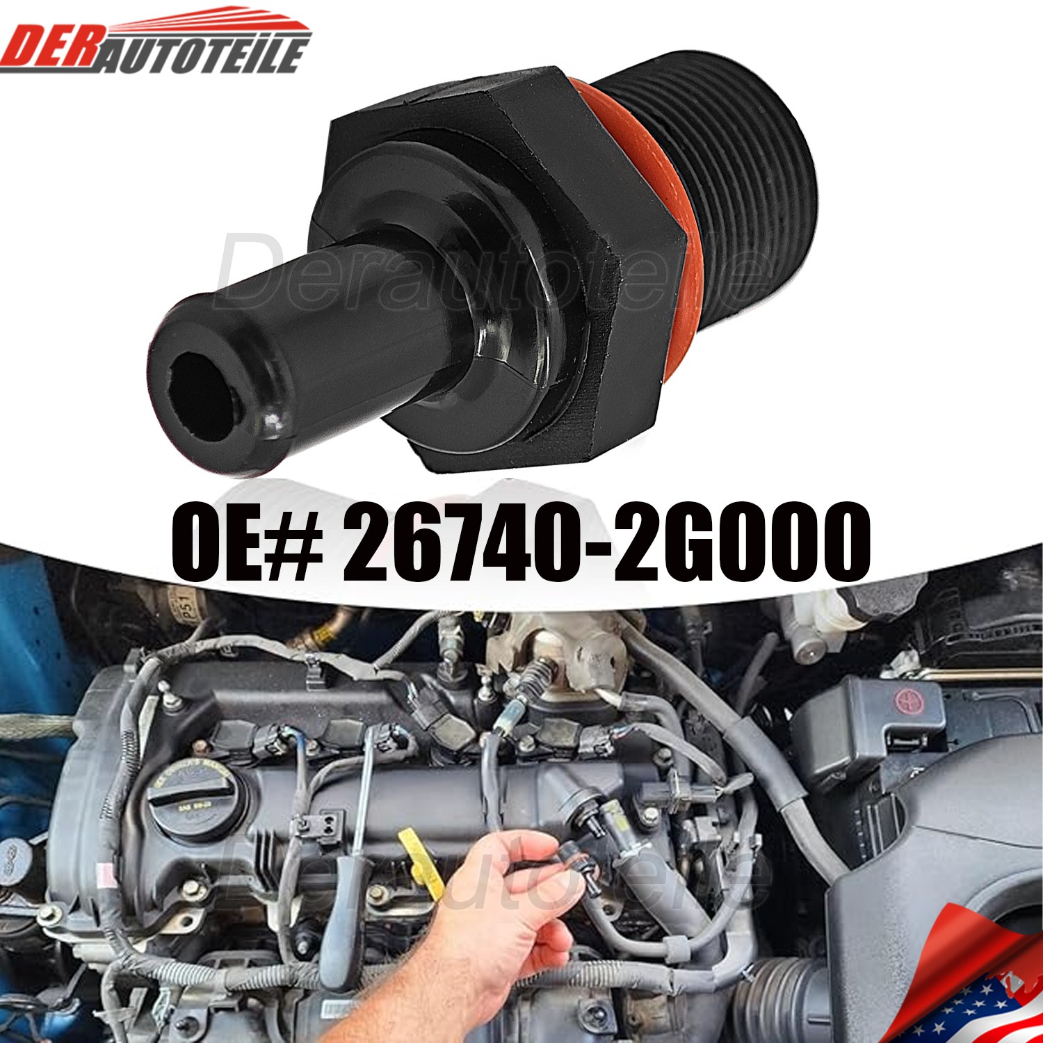 PCV Control Valve 26740-2G000 For 2008-2023 Hyundai Kia Genesis Various Models