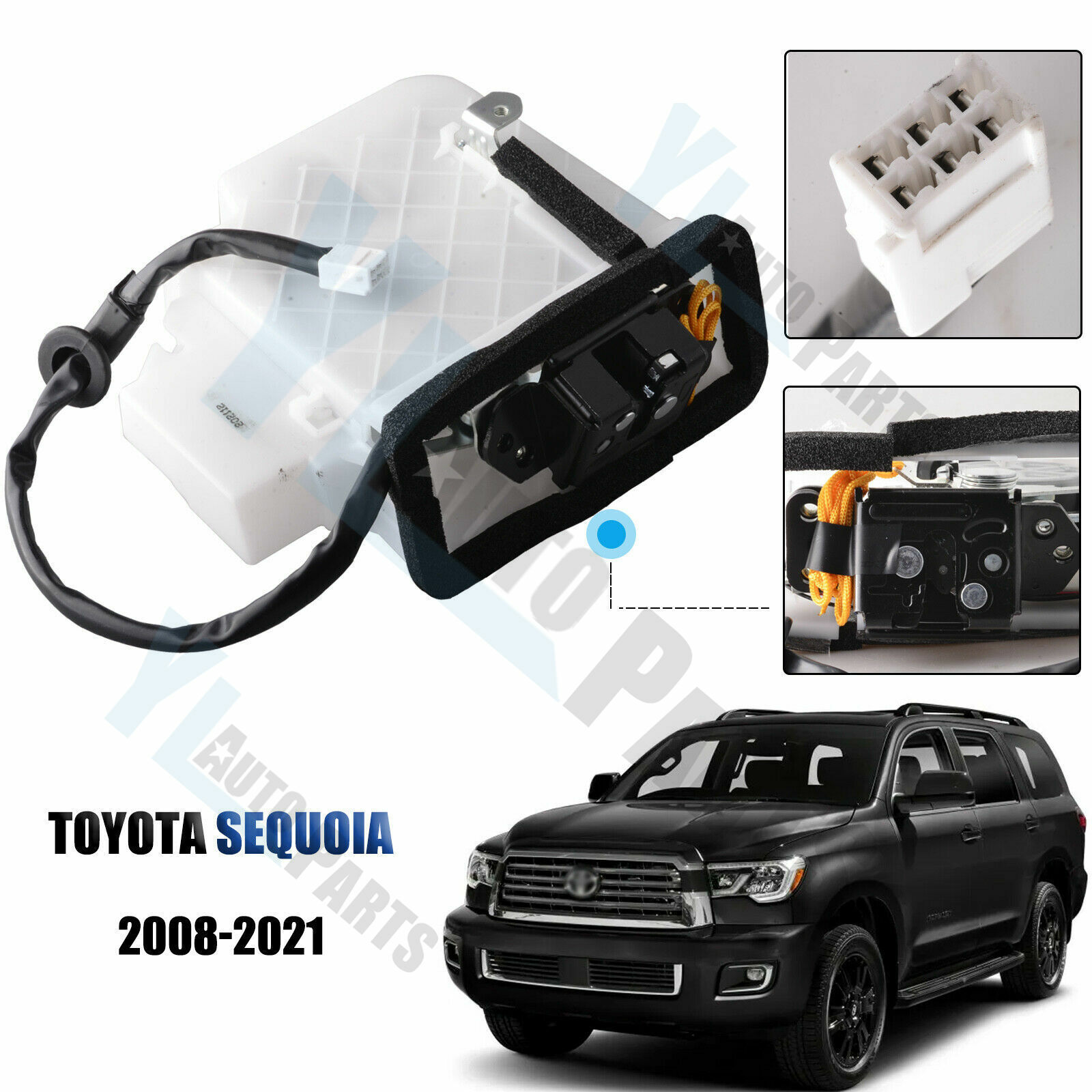 Rear Trunk Tailgate Lock Assembly W/Power Liftgate for 2008-2020 Toyota Sequoia