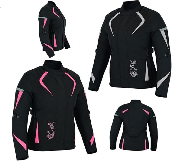 Womens Motorbike Jacket Waterproof CE Armoured For Bikers Coat Slim Fit for Girl