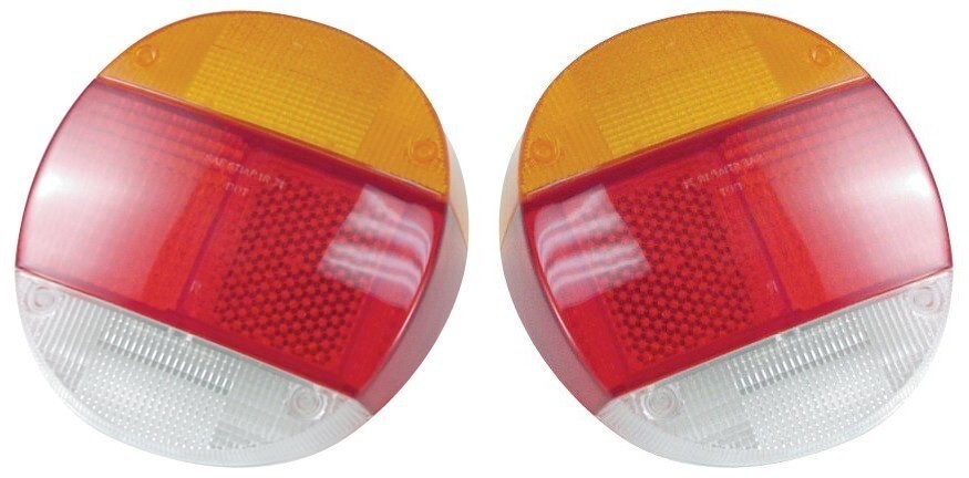 Empi Euro Tail Light Lens Amber Red White VW Bug / Beetle 1973-1979 Left/Right