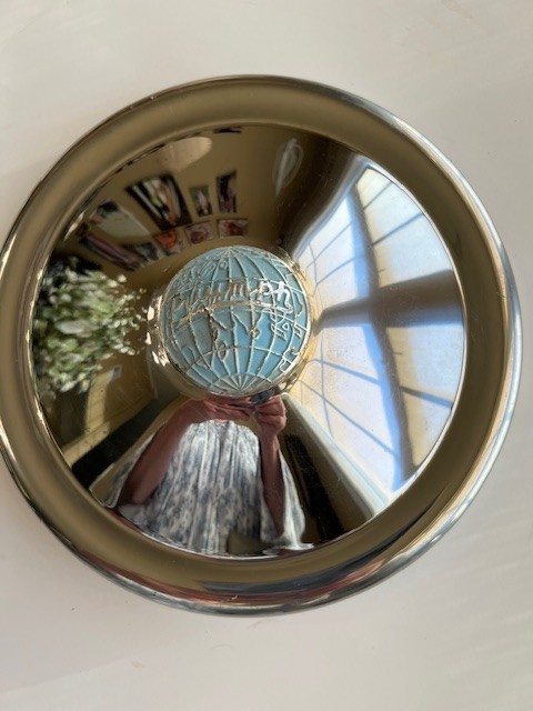 TRIUMPH TR BLUE GLOBE Hubcap 50-60\'s for British TR Models, 9\ TRIUMPH TR BLUE GLOBE Hubcap 50-60\'s for British TR Models, 9\