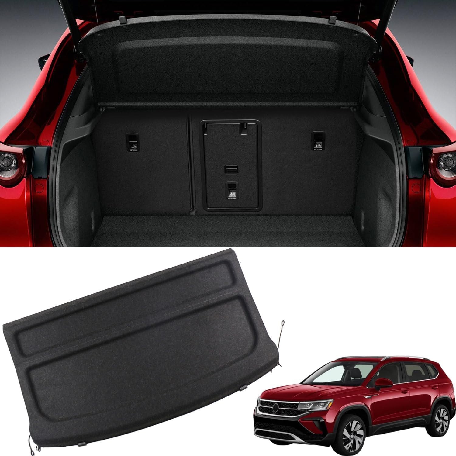 Non-retractable Cargo Cover For Volkswagen VW Taos 2022-2025 Rear Trunk Cover