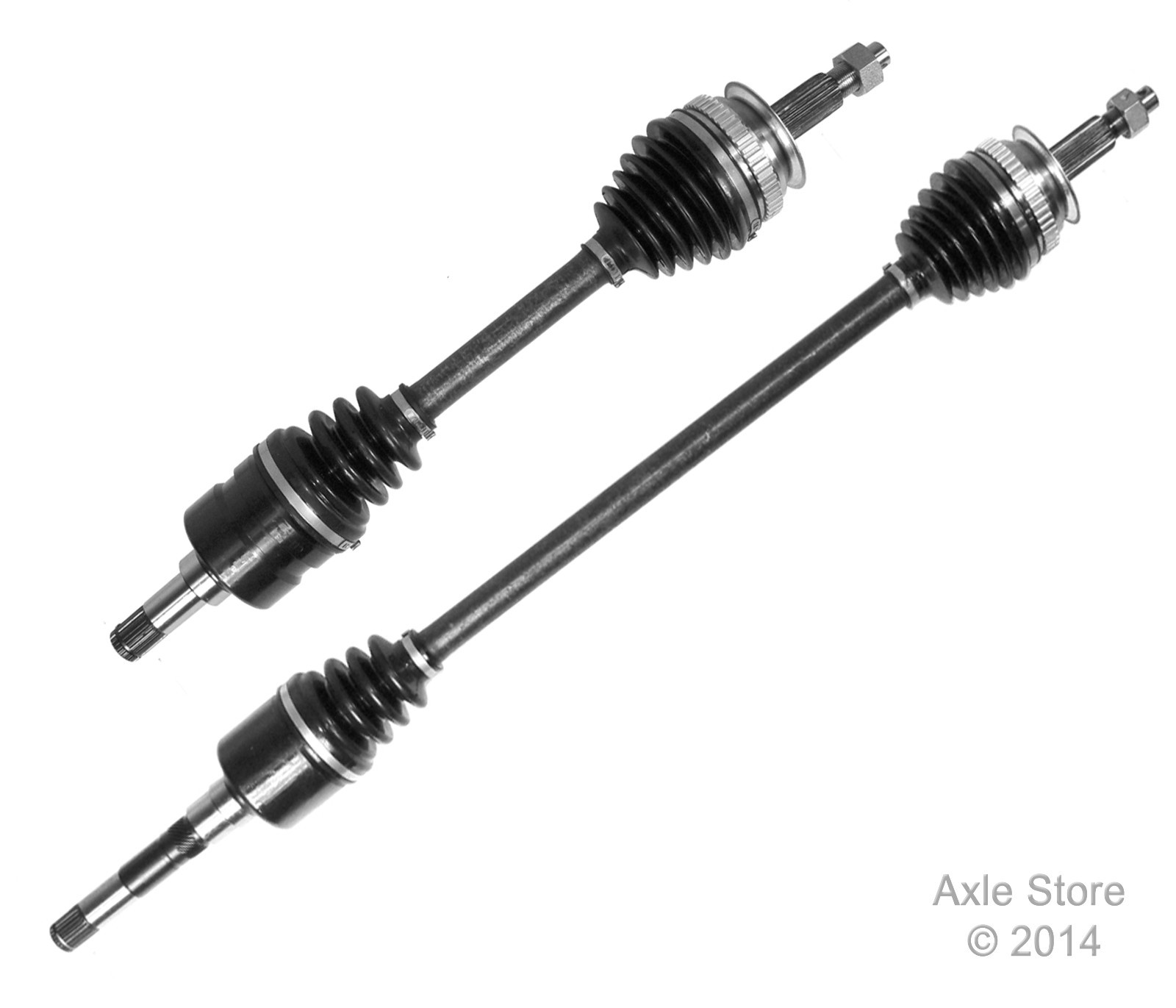 Pair: 2 New Front Axles Fit 1996-2007 Dodge Caravan Chrysler Town & Country FWD