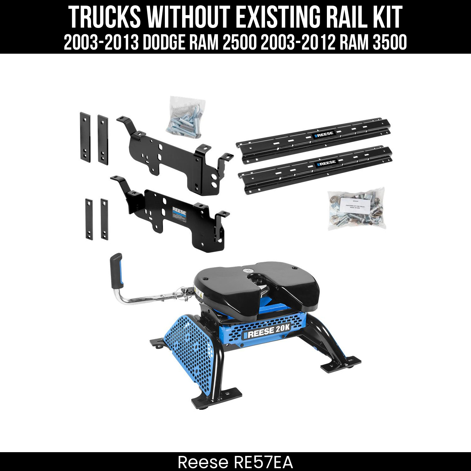 Reese M5 20K Talon Jaw 5th Wheel Hitch - Complete for 03-13 Ram 2500 & 3500