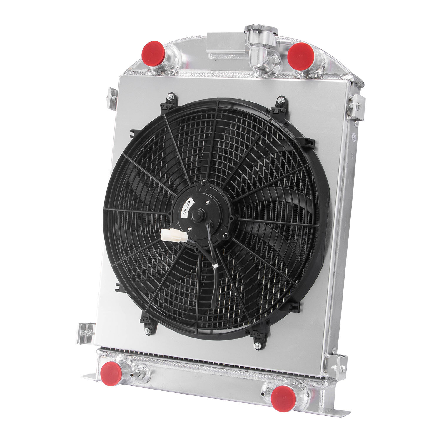 Fit 1932 Ford Model High Boy FlatHead Engine 3-Row Aluminum Radiator+Shroud Fan#