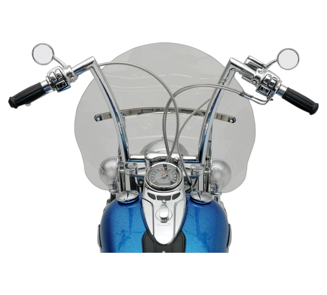 Todd\'s Cycle 1-1/4 Strip Handlebar 17 Rise Chrome Harley-Davidson 0601-2707