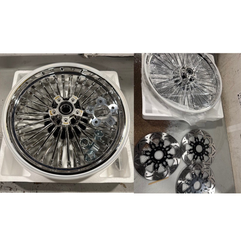 21x3.5 16x3.5 Fat Spoke Wheels Rotors for Harley Touring Road Electra Glide used
