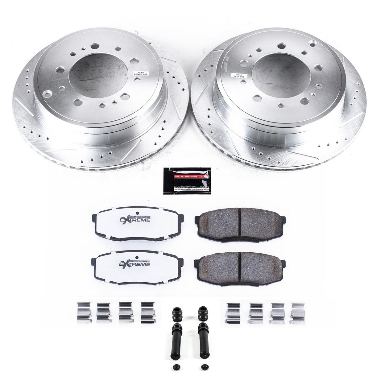 PowerStop K3073-36 Z36 Truck and SUV Carbon-Fiber Ceramic Brake Pad and Drilled