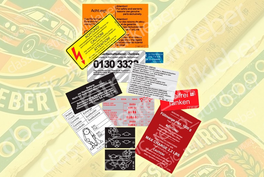 Restoration Sticker decals Set Compatible with BMW E30 316I/318I/318IS