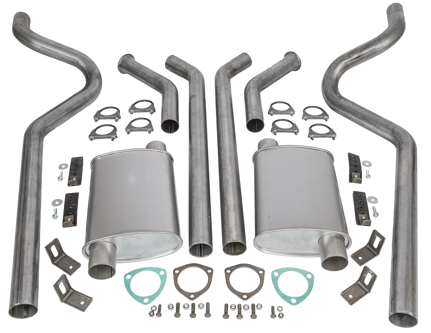 JEGS Header-Back Dual 2-1/2 in. Exhaust Kit for 1964-1973 Mustang