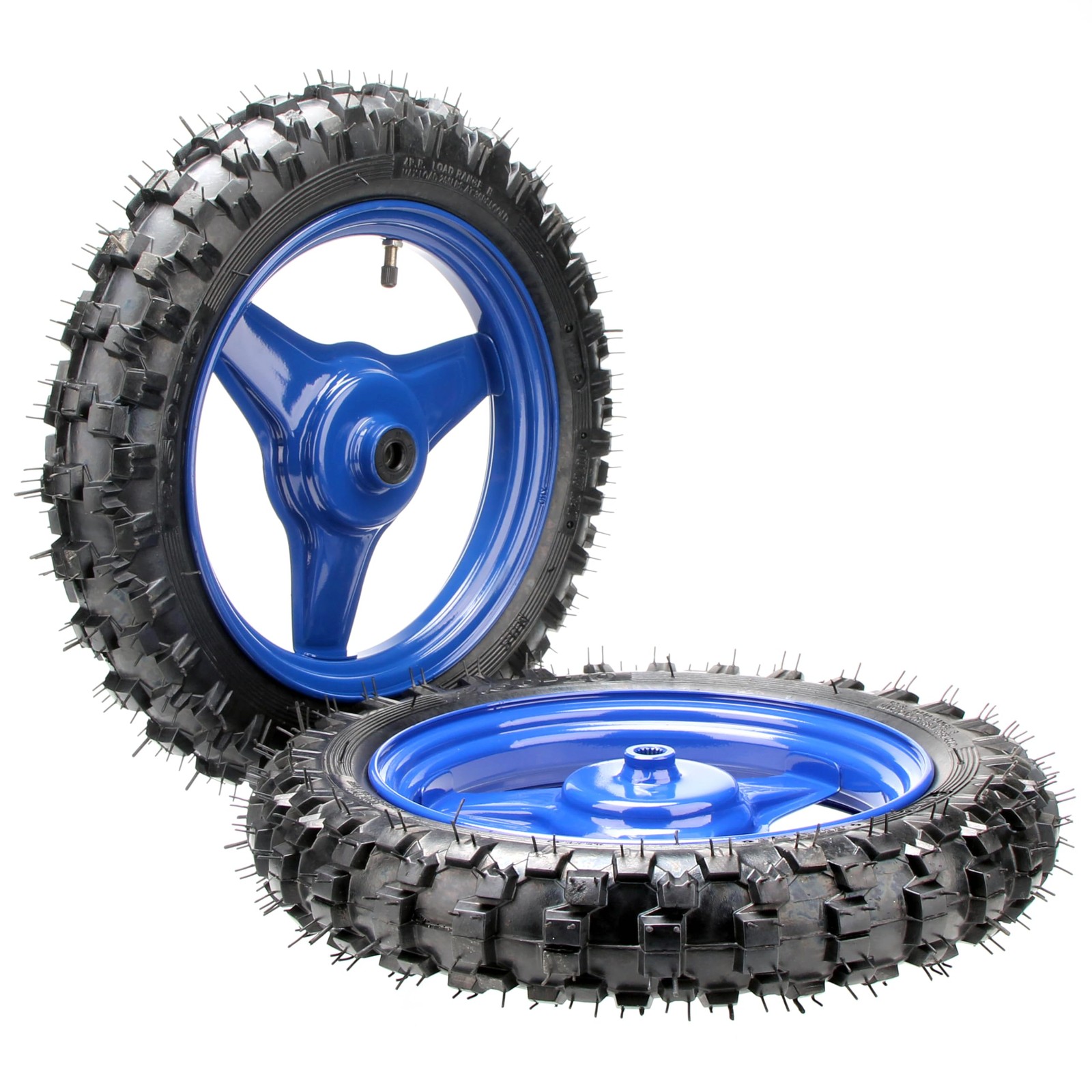 SUNQIAO Front and Rear Rim Wheel Kit PW50 PY50 PEEWEE50 50CC Pair of 10, Blue SUNQIAO Front and Rear Rim Wheel Kit PW50 PY50 PEEWEE50 50CC Pair of 10, Blue