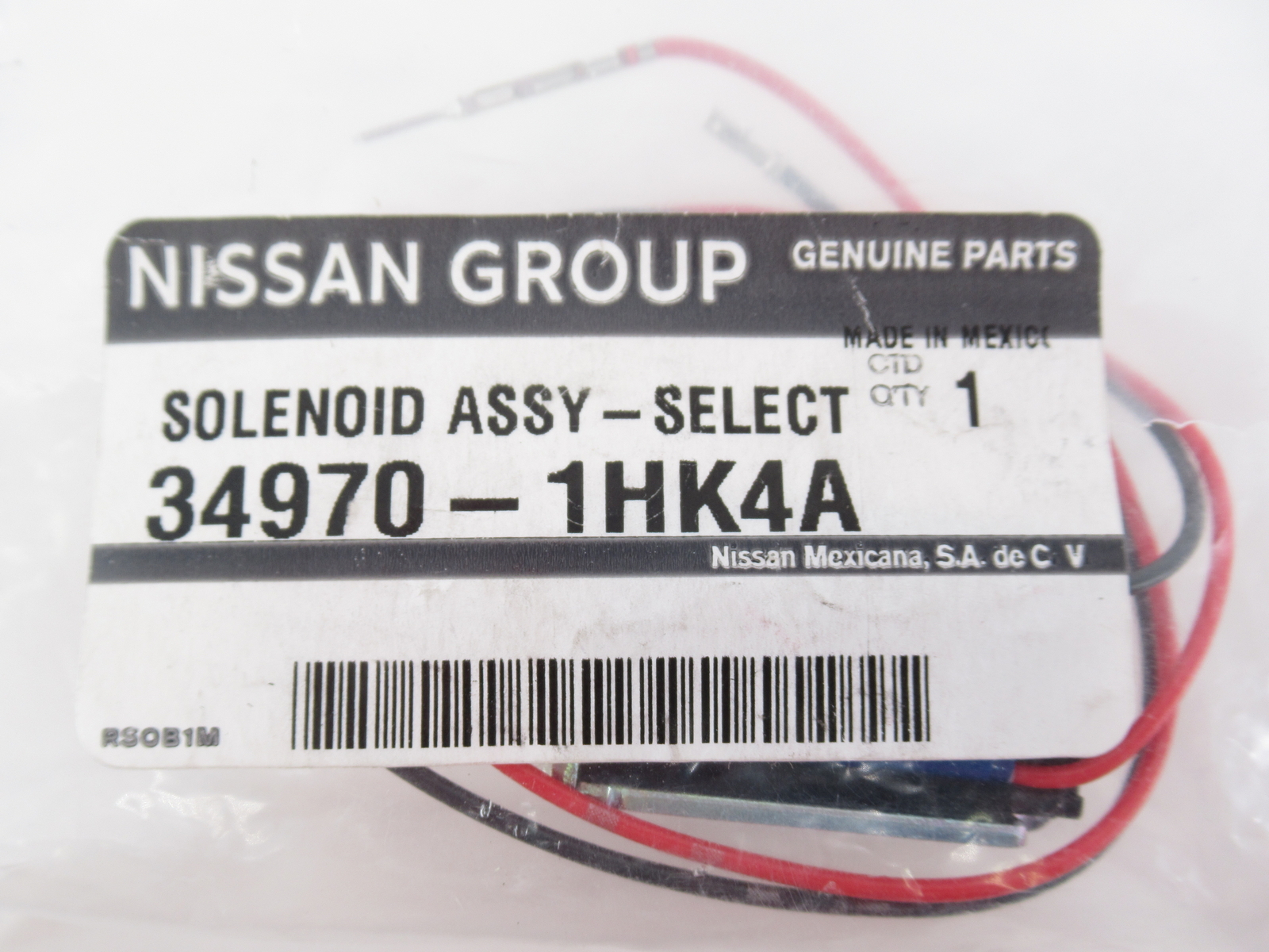 Genuine OEM Nissan 34970-1HK4A Shift Interlock Solenoid 2013-2019 Versa