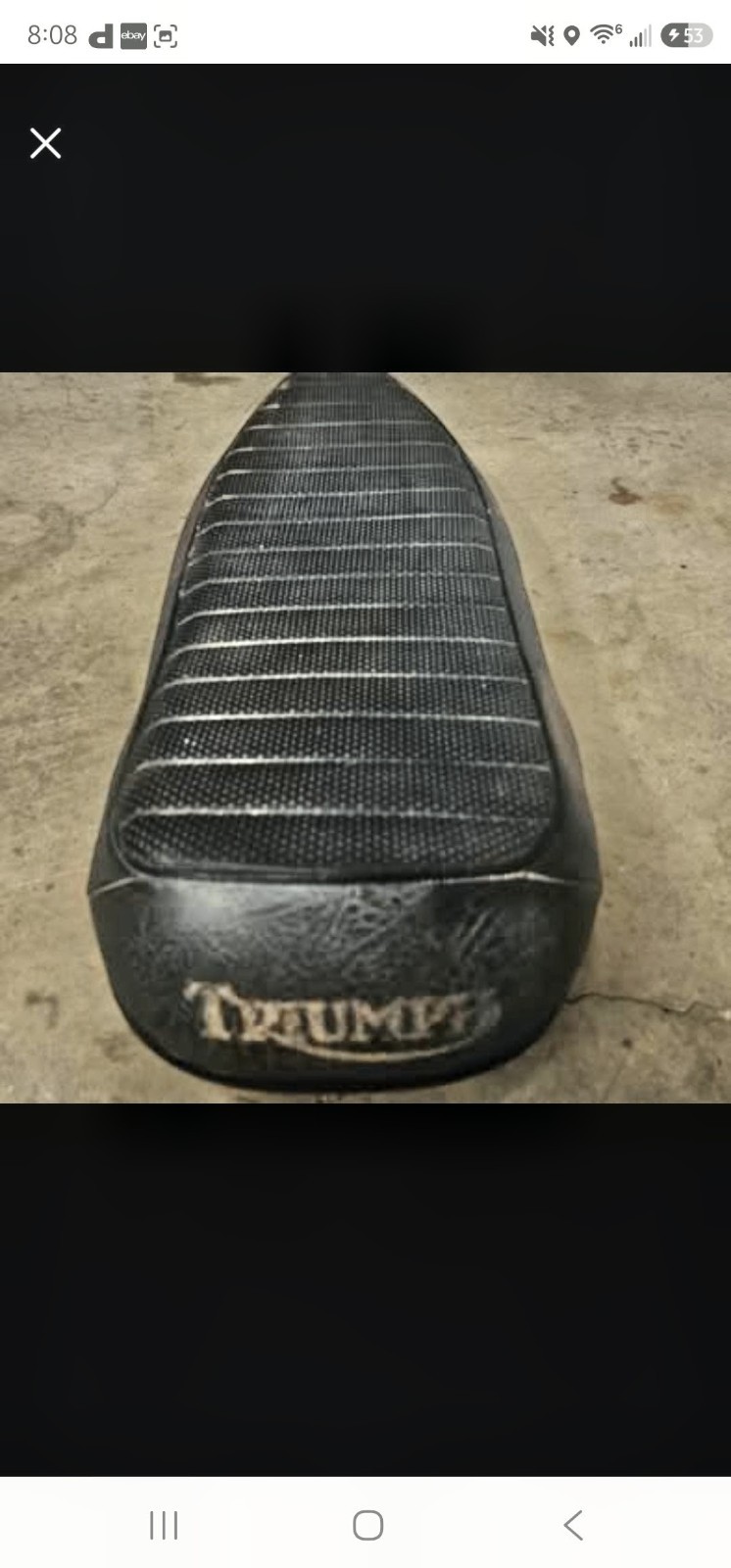 1970s Triumph Motorcycle Seat 1970s Triumph Motorcycle Seat