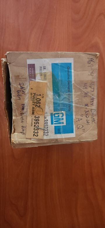 NOS 69-74 corvette idler pulley 427/454 in ORIGINAL GM box 3952332