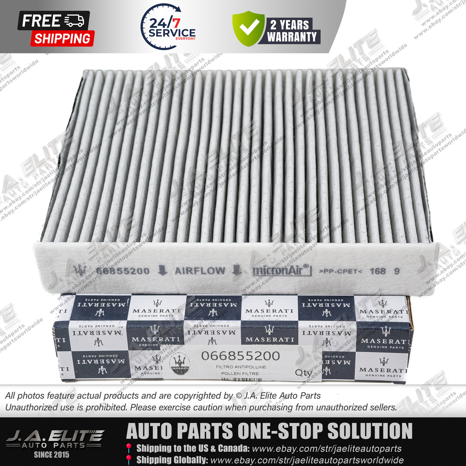 Genuine Pollen Filter for Maserati Quattroporte Granturismo GranCabrio 66855200