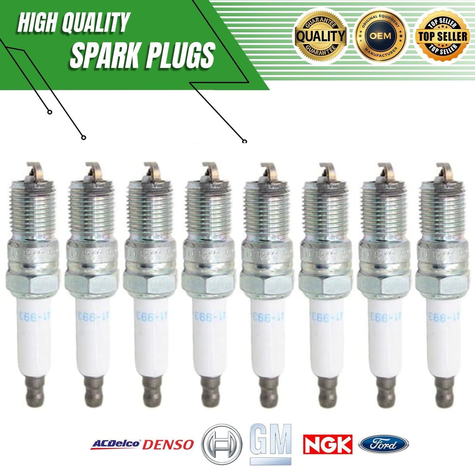Genuine 8x Acdelco Spark Plugs Fits 1999-2000 CADILLAC ESCALADE 5.7L V8 (L31)