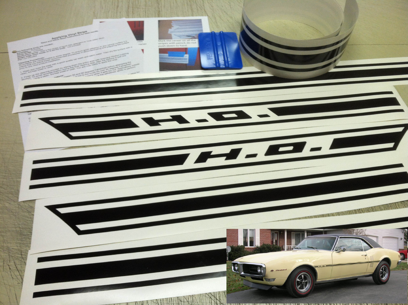 1967 1968 FIREBIRD Pontiac Firebird H.O. Stripe Kit 
