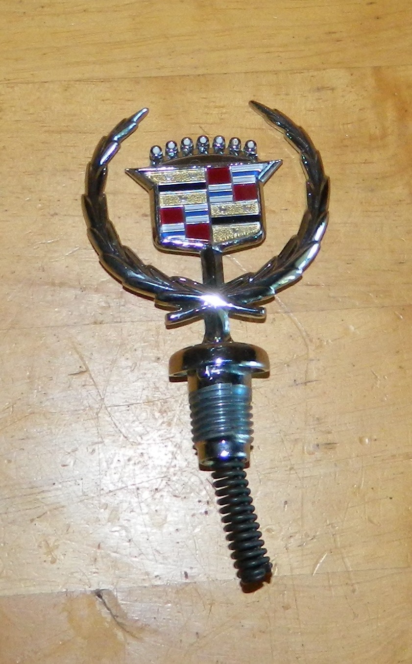 Vintage Cadillac Wreath Emblem Hood Ornament Badge  OEM