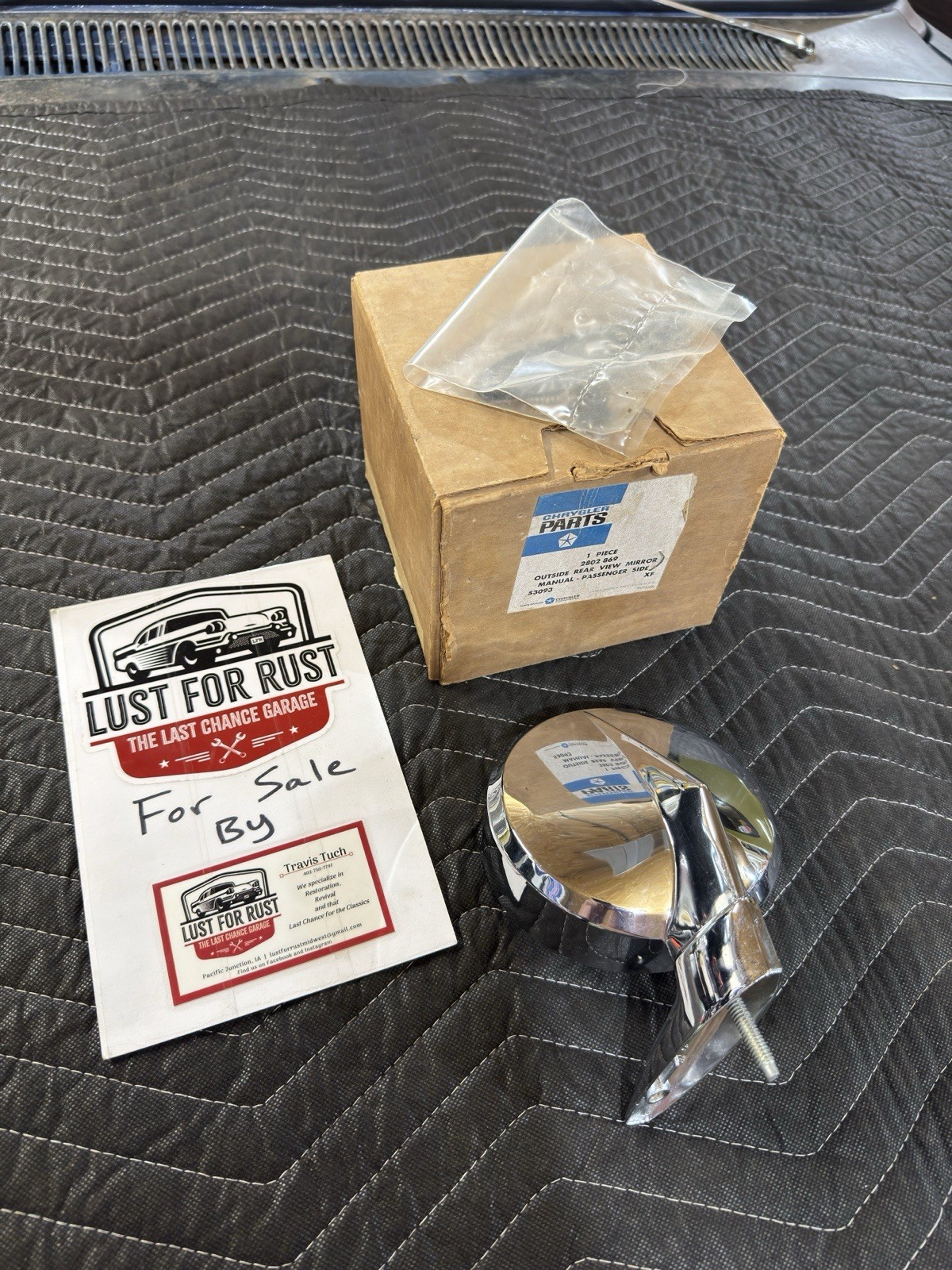 1968 Chrysler Imperial Passenger Door Mirror NOS Rare