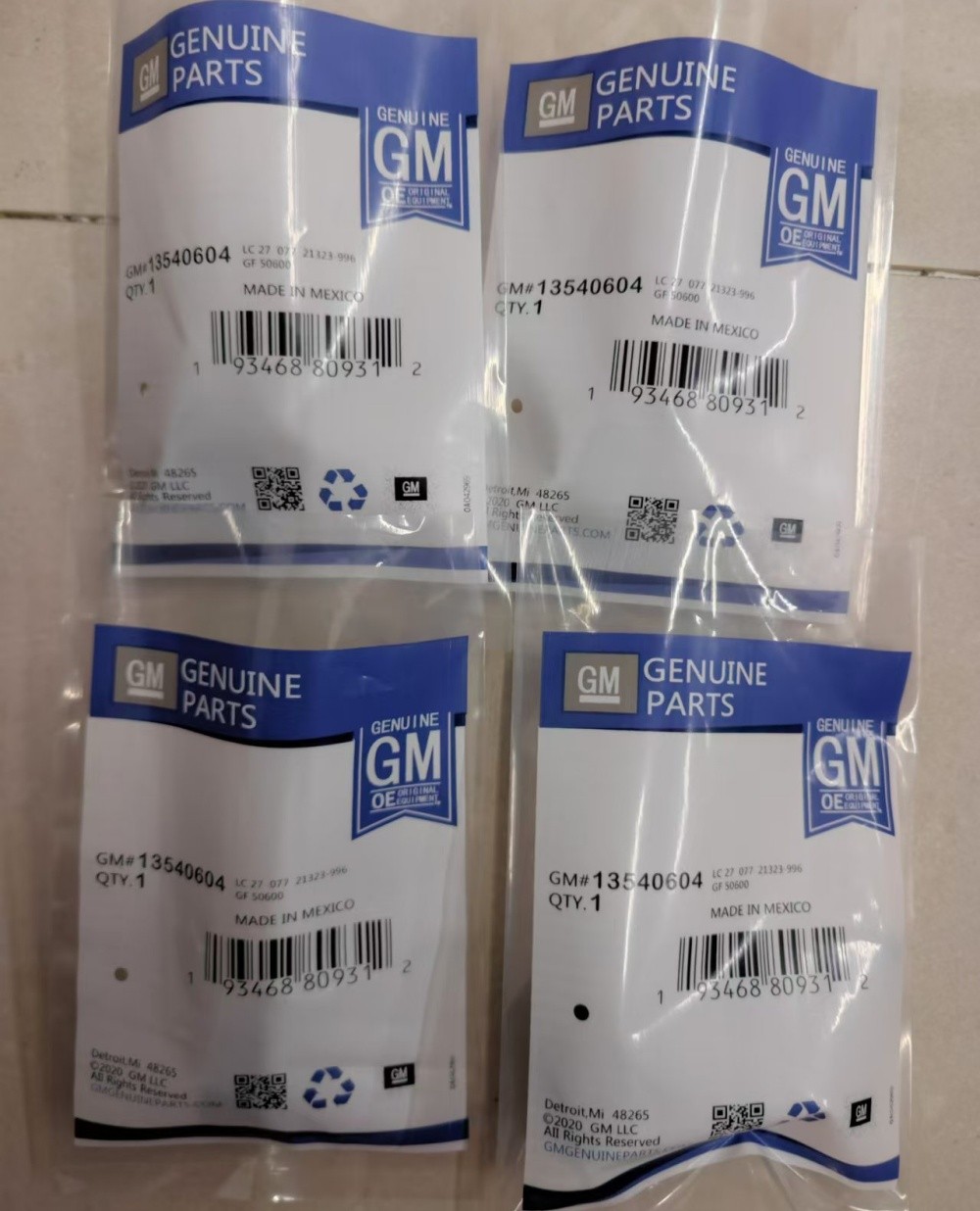 4PCS TPMS 13540604 13528566 Tire Pressure Monitoring Sensor For Chevy Model OEM