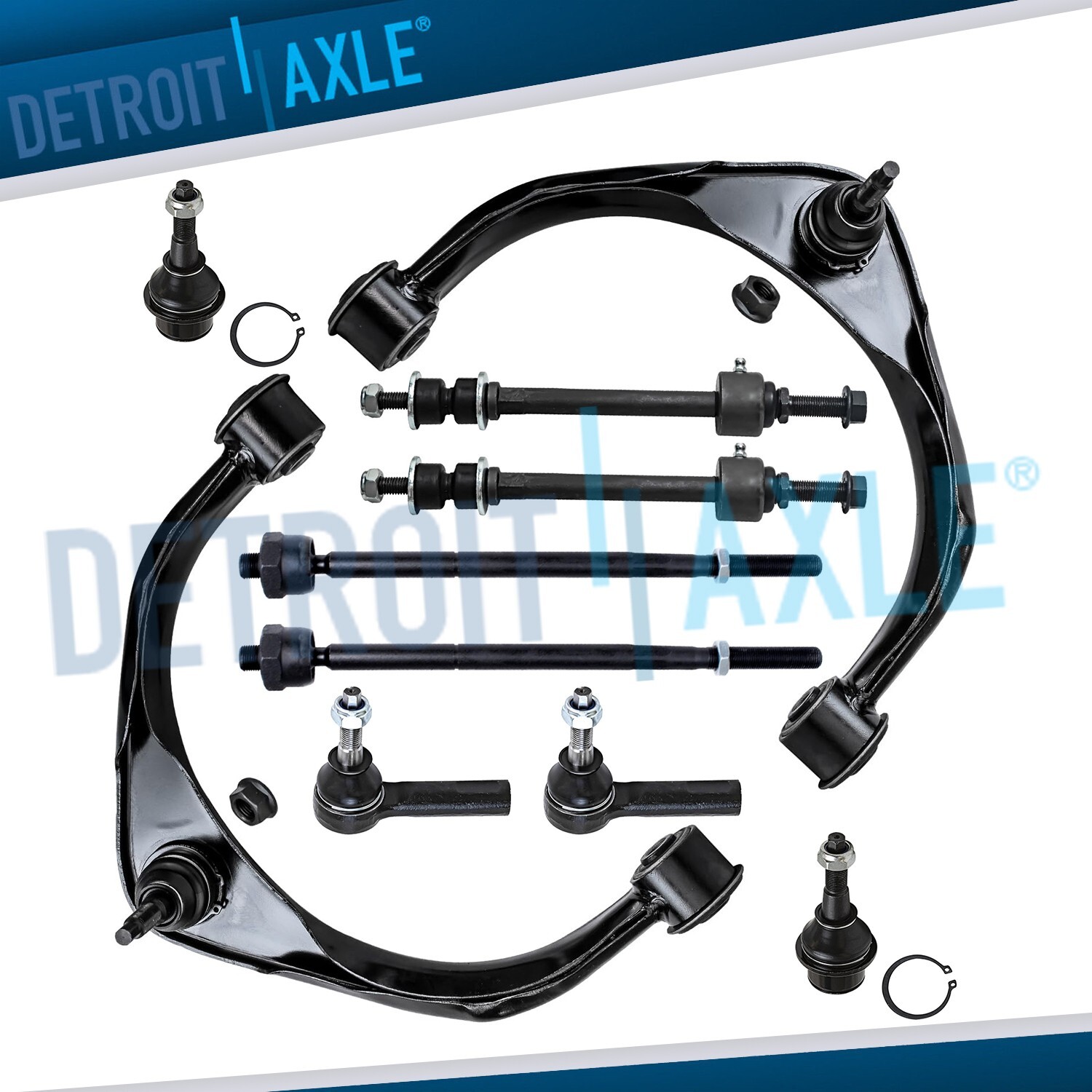 Front Upper Control Arm Lower Ball Joint Tie Rod Sway Bar for 2013-2018 Ram 1500