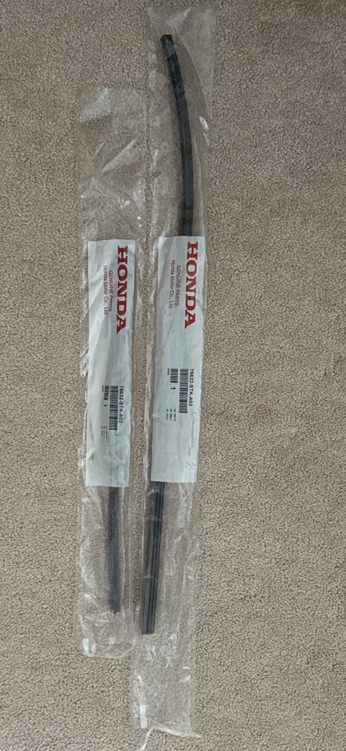 Genuine Original OEM Honda CR-V Acura RDX Front Wiper Blade Insert Set 2012-2016