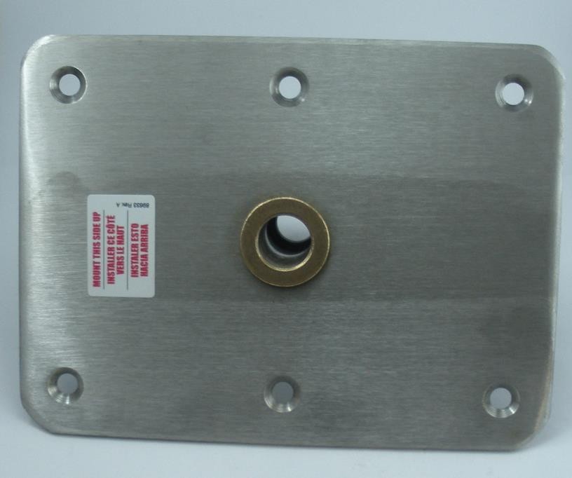 Swivl-eze Stainless Steel Pedestal Seat Base Plate 6 x 8\
