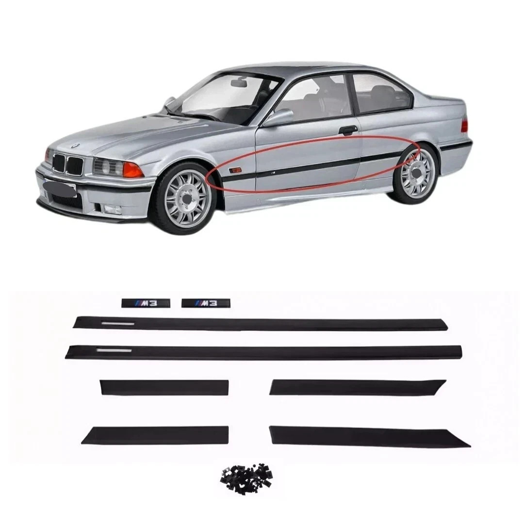 For BMW 1992-1998 E36 M3 style COUPE 2Door Body Door Moulding Trim with Clips For BMW 1992-1998 E36 M3 style COUPE 2Door Body Door Moulding Trim with Clips