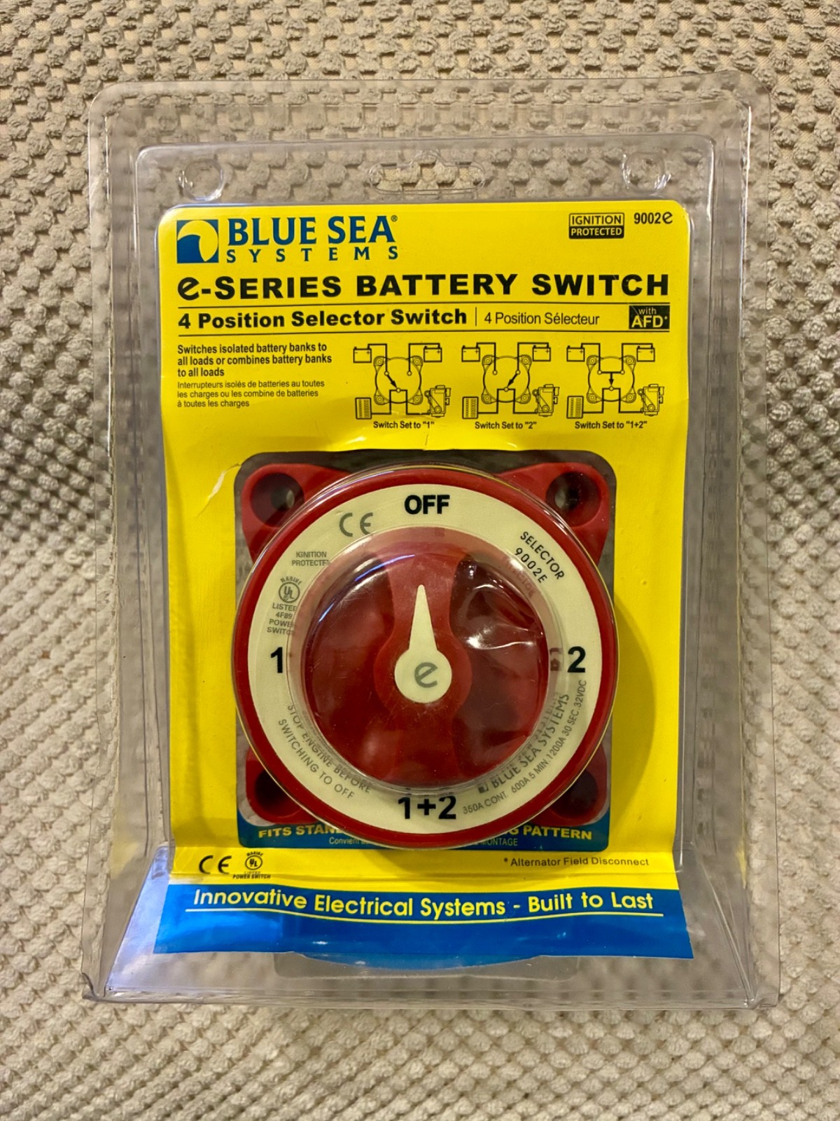 New Blue Sea 9002e e-Series Battery Switch 4-Position Selector Switch