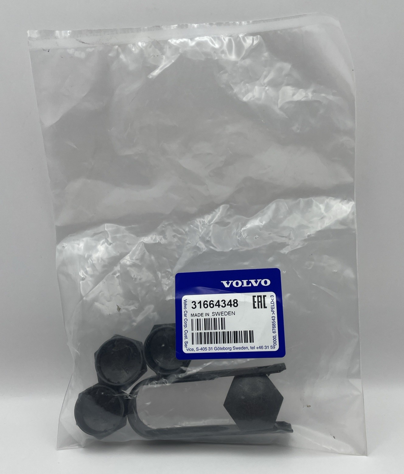 Genuine OEM Volvo 31664348 XC90 XC60 S60 Gray Caps for Locking Wheel Lugs Nuts